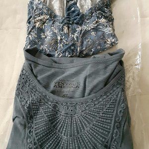 Two Pullover flowy shirts XL and L